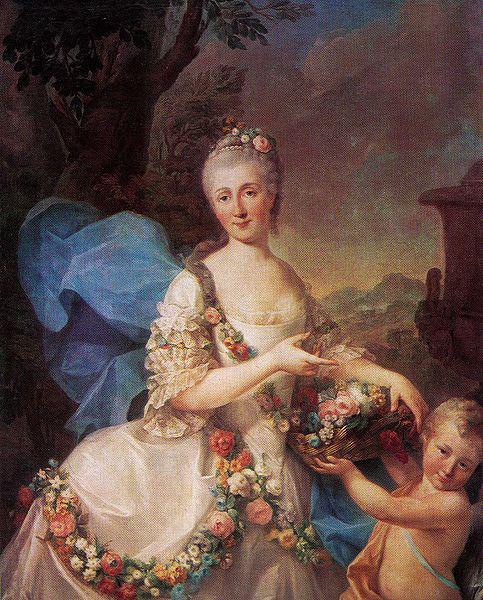 Marcello Bacciarelli Portrait of Apolonia Ustrzycka and her son Stanislaw. oil painting image